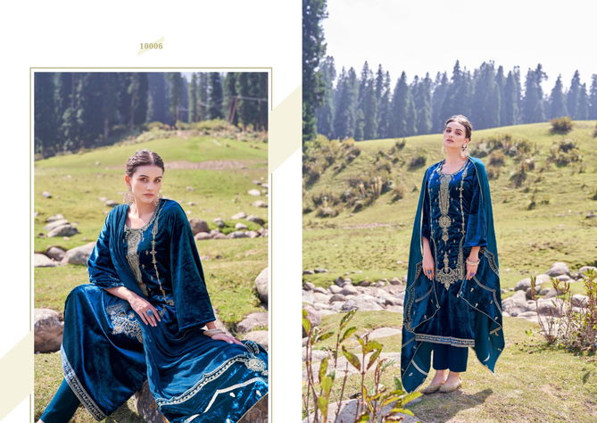 Zsm Jashn E Azeem Viscose Velvet Salwar Kameez Catalog
